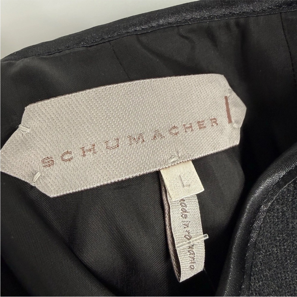 Dorothee Schumacher Wool Skirt Womens Size Large Charcoal Gray Sequin Hem - Picture 10 of 11
